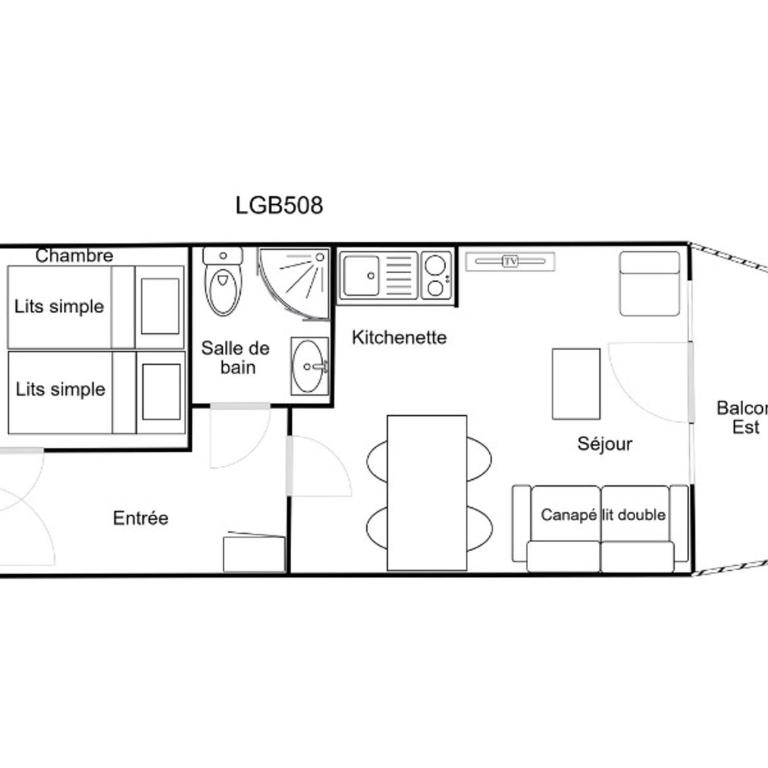 Confortable 2 Pièces, Skis aux Pieds, 2 Ch, 4 Pers, Non-Fumeur - FR-1-182A-16 - Appartement - 6