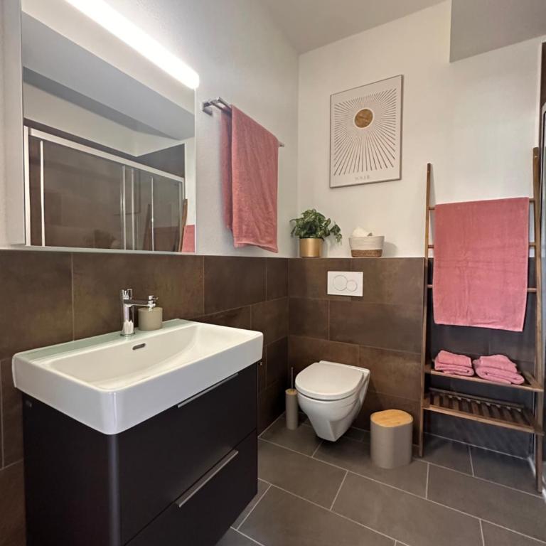 Modernes Apartment am Bahnhof Reckingen - One-Bedroom Apartment with Terrace - 16