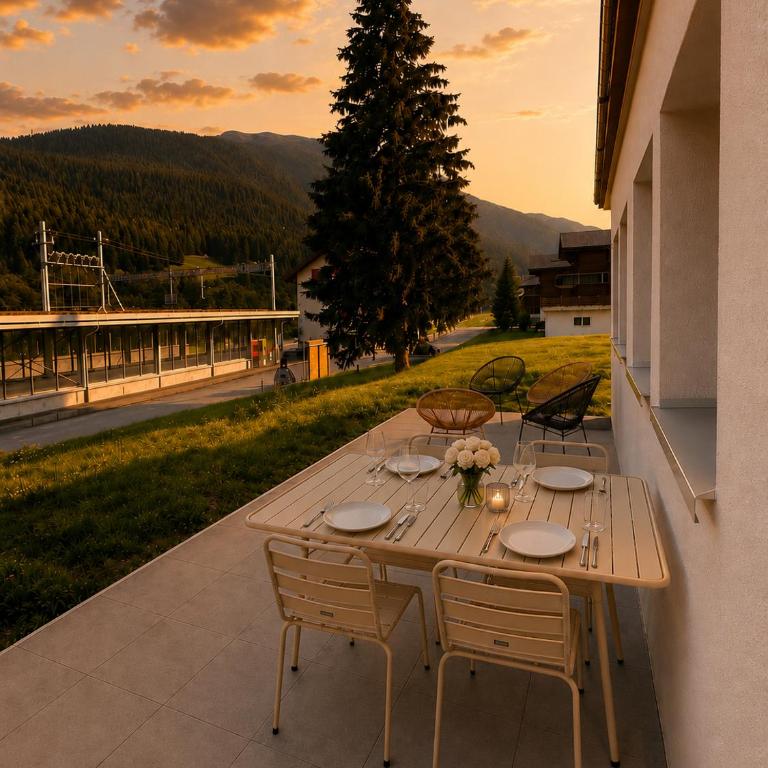 Modernes Apartment am Bahnhof Reckingen - One-Bedroom Apartment with Terrace - 17