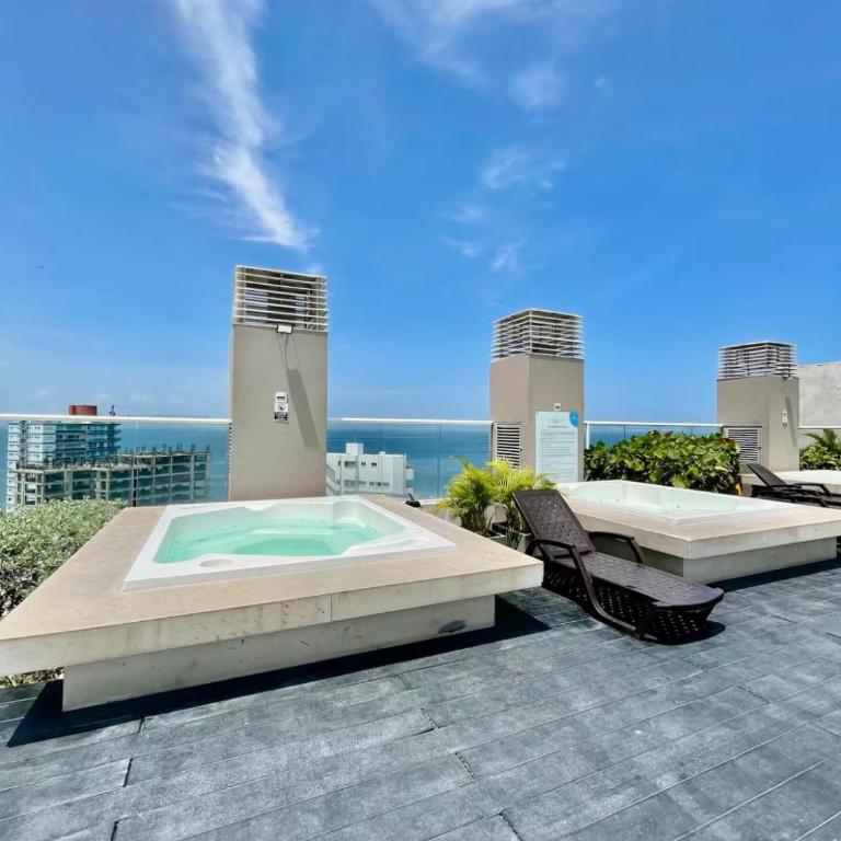 HOSTARA RESERVA DEL MAR, Salida al Mar, 6 Piscinas, Santa Marta - Studio Apartment with Sea View - 30