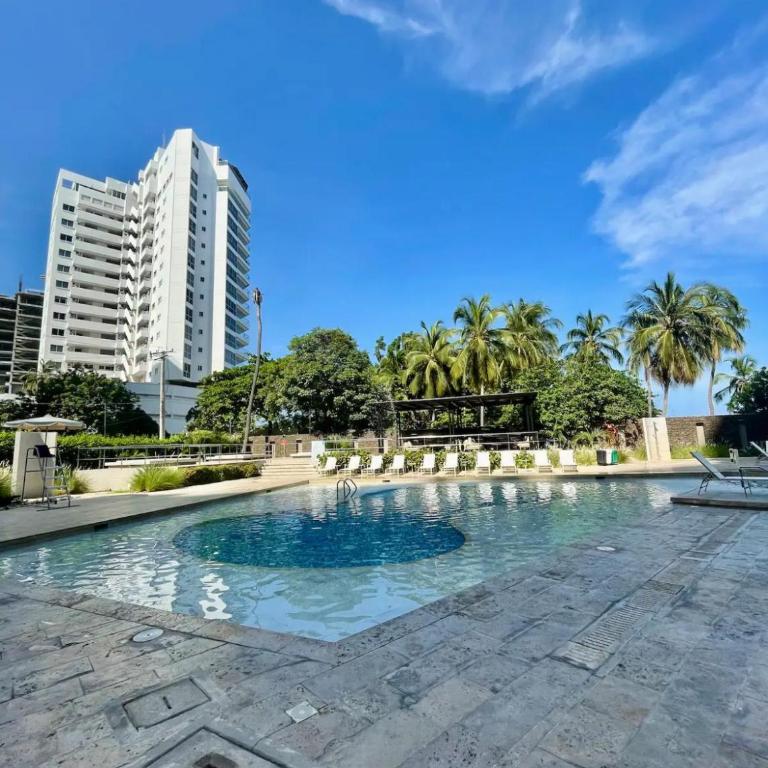 HOSTARA RESERVA DEL MAR, Salida al Mar, 6 Piscinas, Santa Marta - Studio Apartment with Sea View - 96
