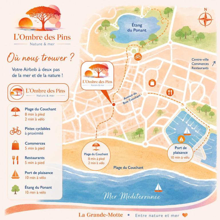 La Grande Motte - Studio double cabine 4-5p - Plage à pied - Parking privé - Terrasse - Apartment mit 1 Schlafzimmer - 33