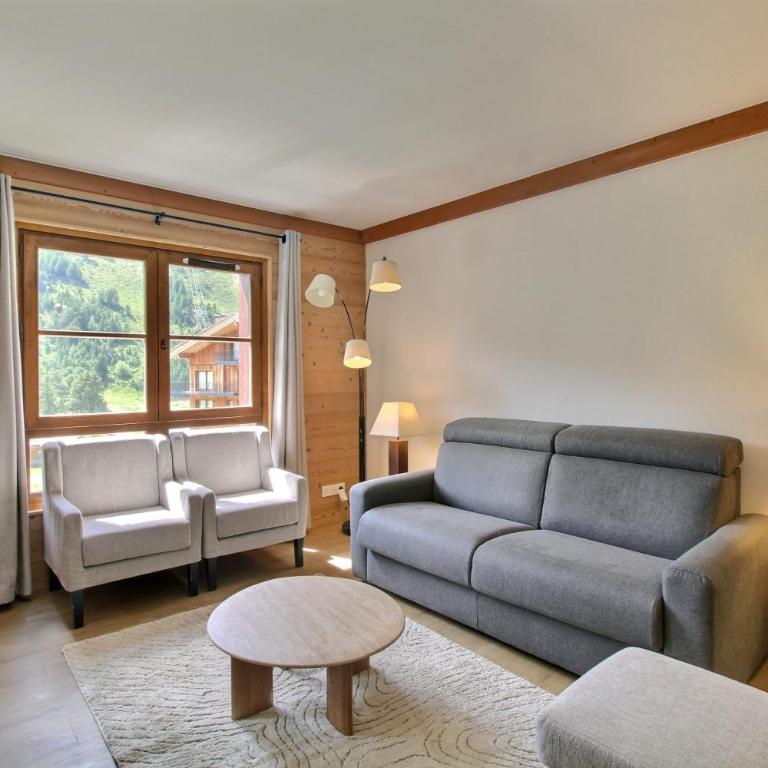 Arc 1950, Appartement 2 chambres 7 pers, Vue Montagne, Sauna, Hammam, Jacuzzi, Piscine chauffée - Two-Bedroom Apartment with Mountain View - 7