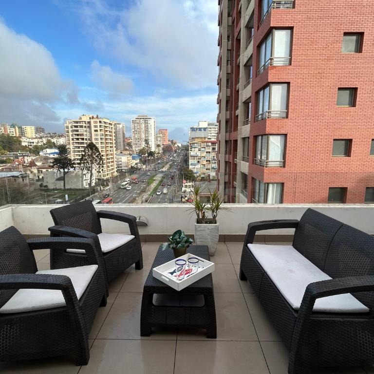 La mejor terraza en el centro de Viña del Mar, cerca de todo - Apartamento de 1 dormitorio - 1