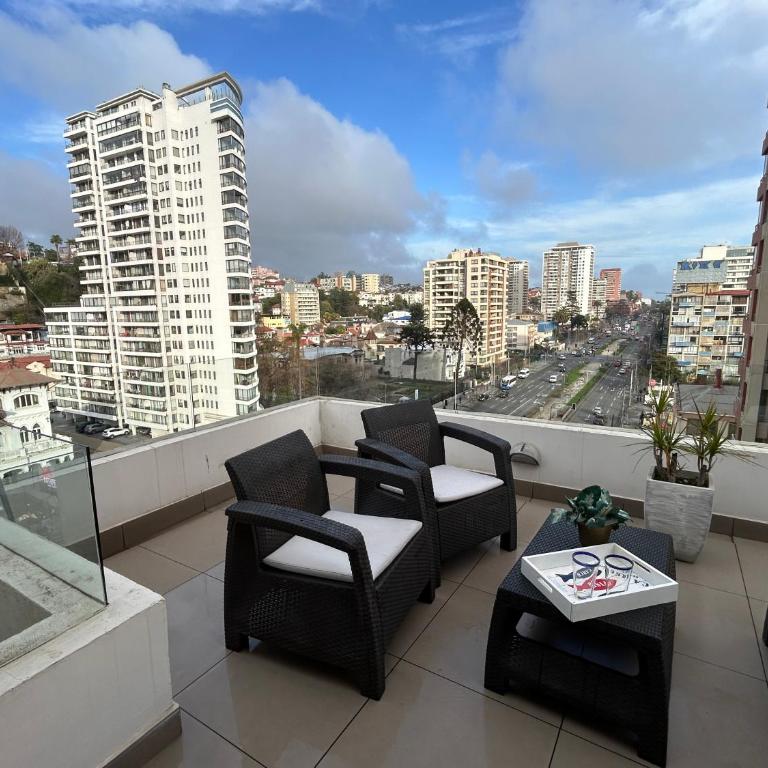 La mejor terraza en el centro de Viña del Mar, cerca de todo - Apartamento de 1 dormitorio - 17