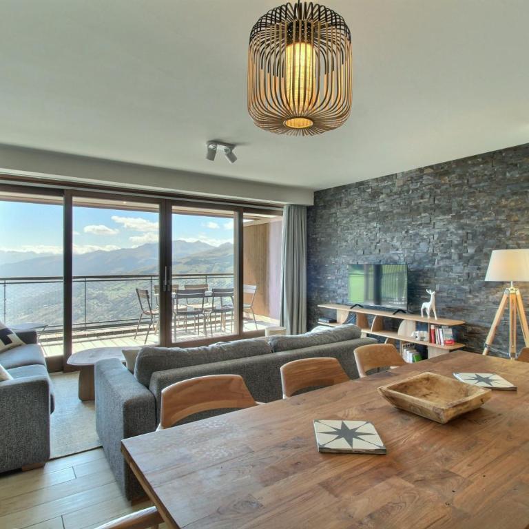 ARC 1600, Résidence Premium LE RIDGE, Appartement 08 personnes Vue Montagne - Ski aux pieds - Sauna, Hammam, Piscine intérieure chauffée, Salle de sport & fitness - Apartment mit 3 Schlafzimmern und Bergblick - 17