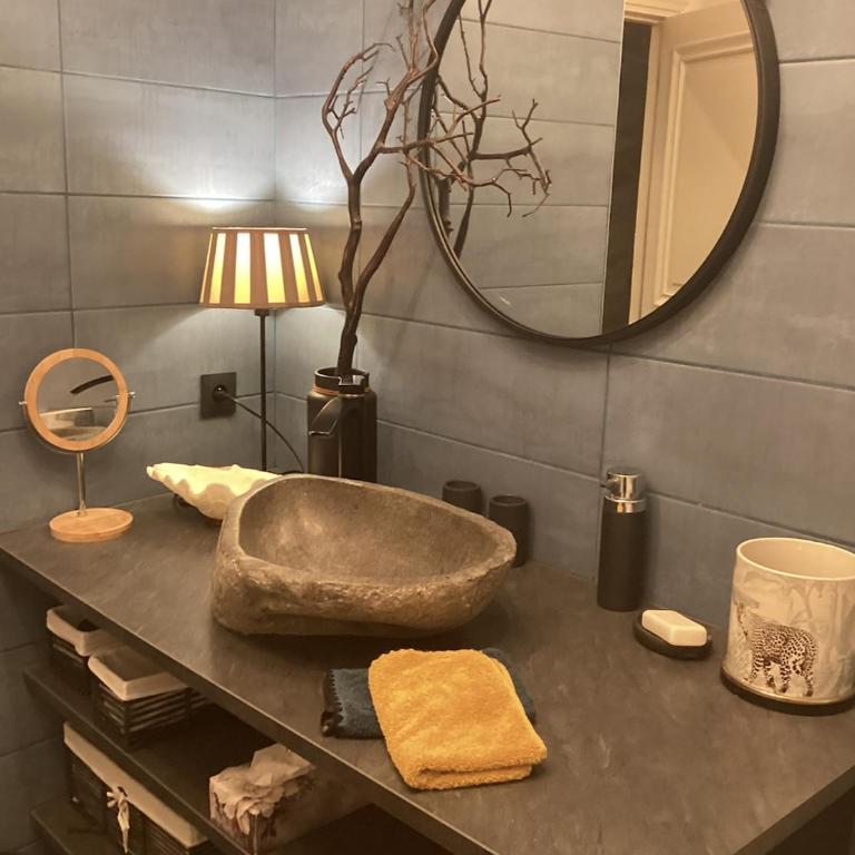 Villa piscine jacuzzi Mas la Bregeonière - Chambre Double Deluxe avec Baignoire - 1
