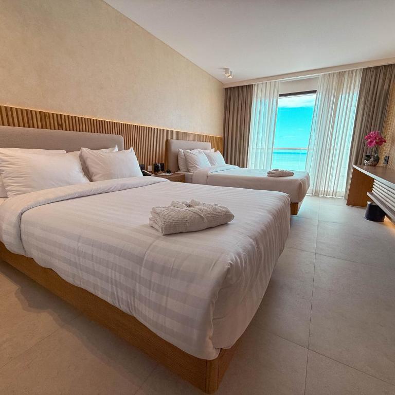 MantaHost Hotel - Habitación Doble con vistas al mar - 2 camas - 1