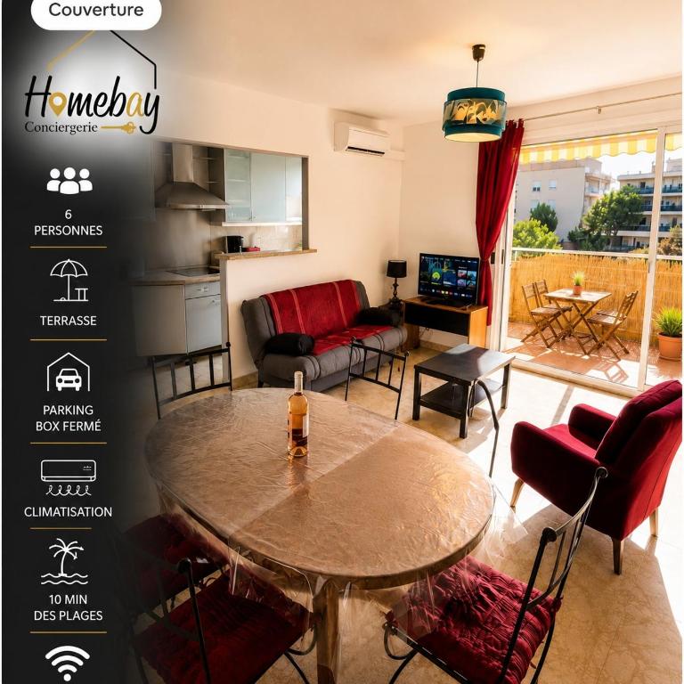 3 piéces centre vallauris terasse parking - Apartment mit 3 Schlafzimmern - 1
