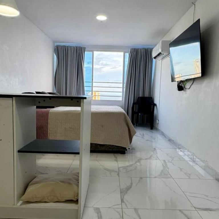 Hospedaje, Apartamentos,Balcones Del Caribe, El Laguito,Torres Del Lago,Cartagena - Estudio con vistas al mar - 1
