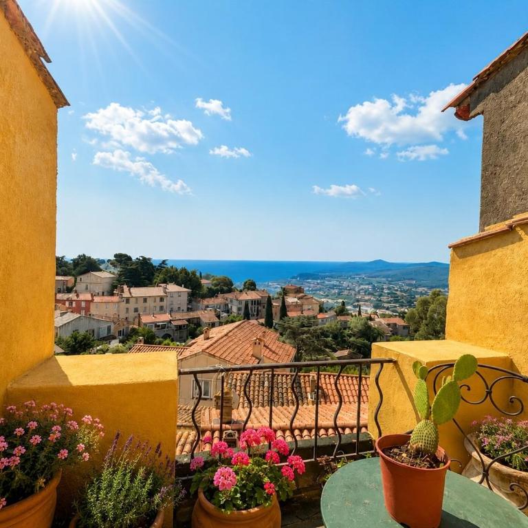 Au Levant, Maison de village de charme, vue mer - Maison 4 Chambres - 28