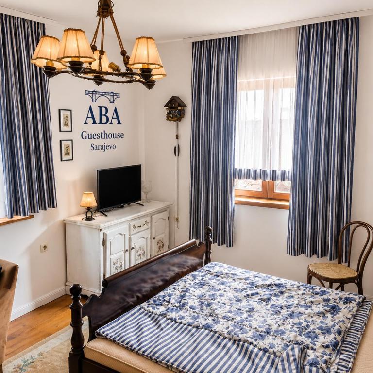 ABAGuesthouse - Dvokrevetna Soba s Bračnim Krevetom s Pogledom na Vrt - 1