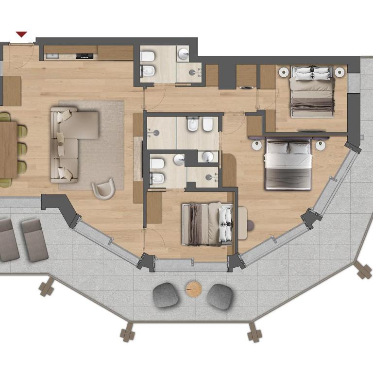 Campiglio PLAZA - Alpha - Three-Bedroom Apartment - 4