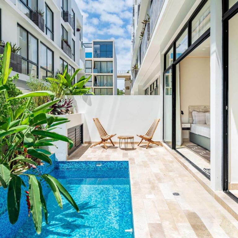Stylish Sexy 1 Bd W/ Private Pool & Rooftop Pool - Apartment mit 1 Schlafzimmer - 14