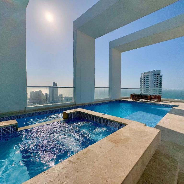 Apartamento 1 Dormitorio Bocagrande. Vista Panorámica Mar - Apartamento - 35