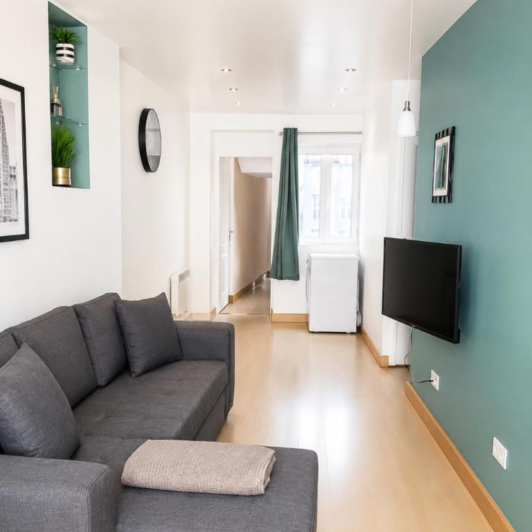 Cosy 50m2 moderne avec terrasse, spa et sauna communs, à 2 pas de la Place Dalton - Apartment mit 1 Schlafzimmer - 13