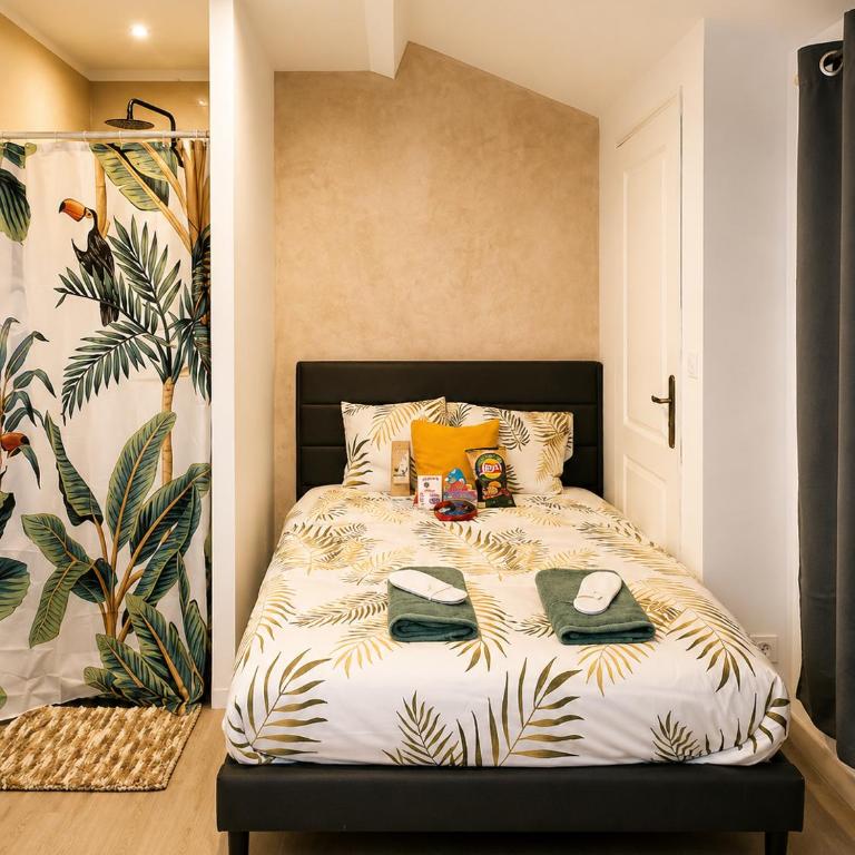 Cosy 50m2 moderne avec terrasse, spa et sauna communs, à 2 pas de la Place Dalton - Apartment mit 1 Schlafzimmer - 6