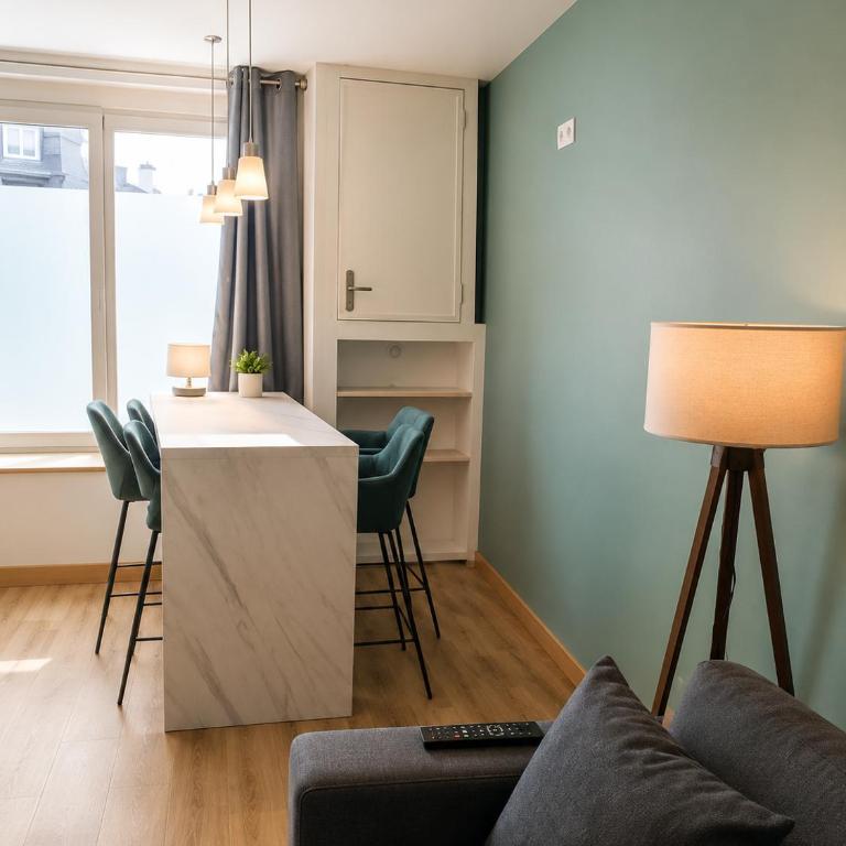 Cosy 50m2 moderne avec terrasse, spa et sauna communs, à 2 pas de la Place Dalton - Apartment mit 1 Schlafzimmer - 19