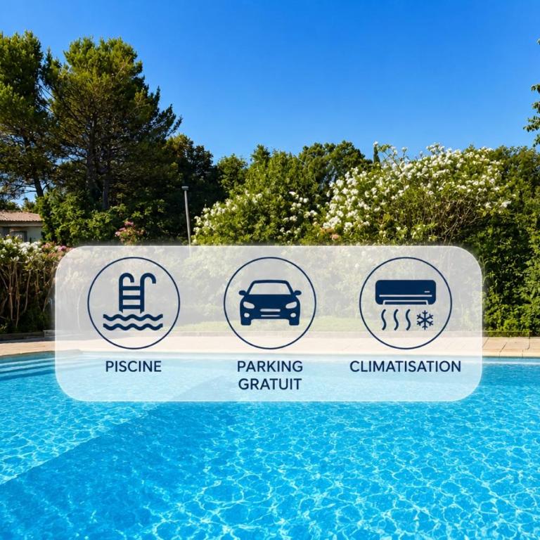 Soleil de Montpellier, Clim, Piscine et Pkg Privé - Appartement 2 Chambres - 54