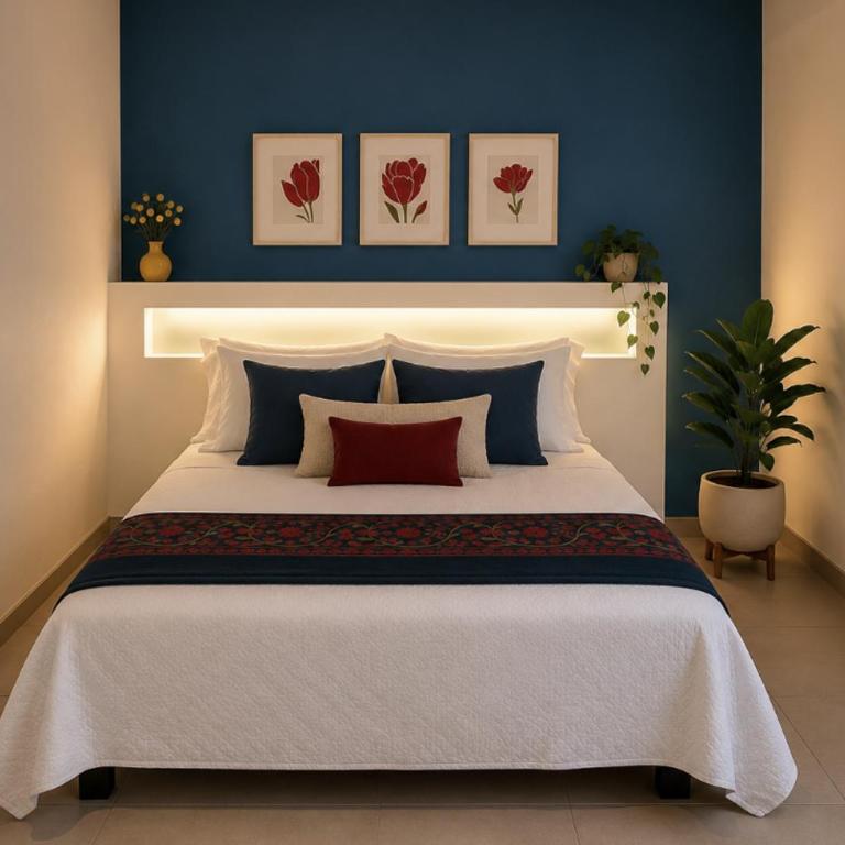 Morada Luna Coyoacán - Chambre Double Standard avec Salle de Bains Commune - 10