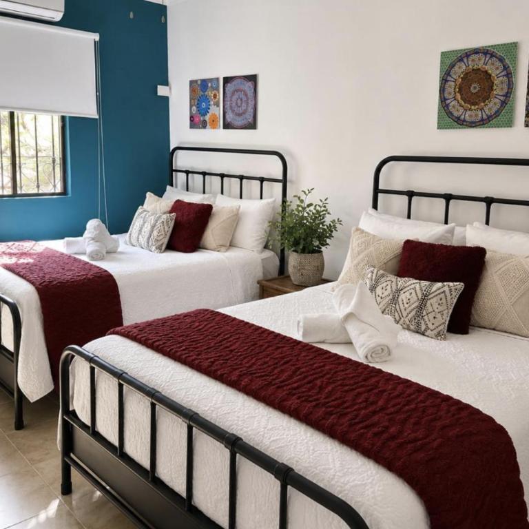 Morada Luna Coyoacán - Chambre Deluxe avec 2 Lits Doubles - 10