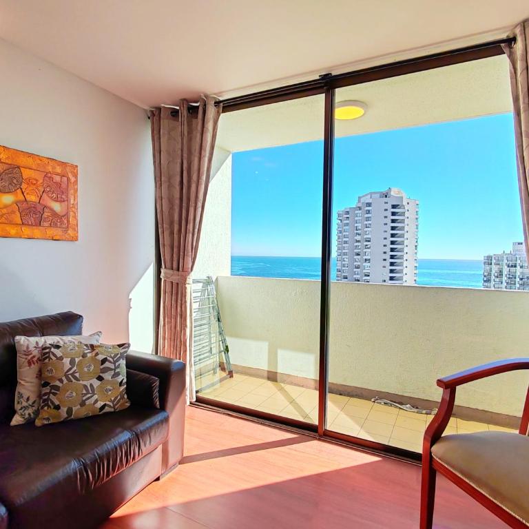 Vista al Mar espectacular! Departamento 2 habitaciones Viña del Mar - Two-Bedroom Apartment with Balcony and Sea View - 5