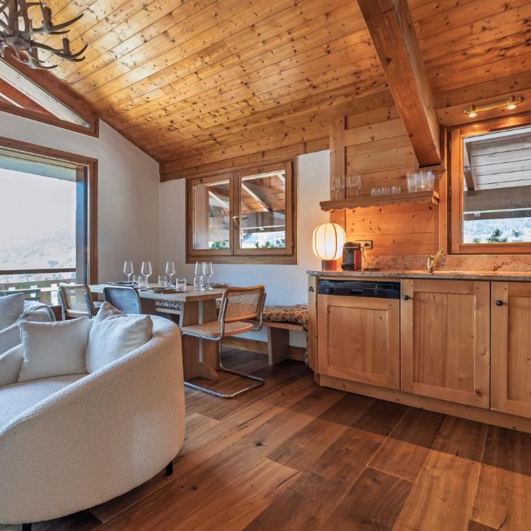 Panoramic view, pool, village & ski slopes - Appartement 3 Chambres - 14