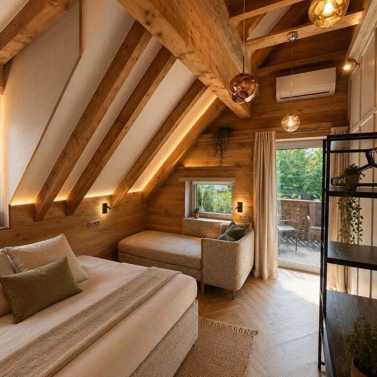 Book-A-Room Salzburg Garden or Balcony Stay - 2 bedroom - air conditioning & free parking - Apartment mit 2 Schlafzimmern und Balkon - 2