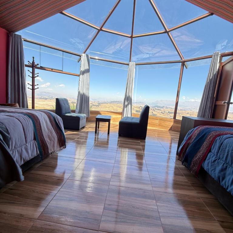 Sky Dome Peru - Habitación Doble con vistas a las montañas - 2 camas - 4
