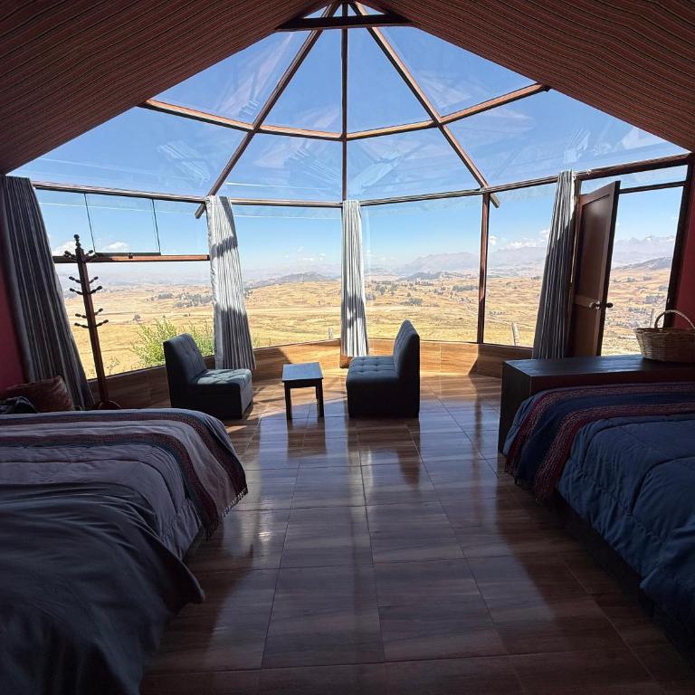 Sky Dome Peru - Habitación Doble con vistas a las montañas - 2 camas - 2