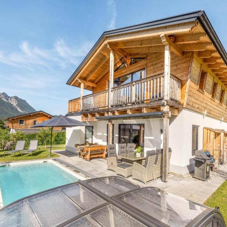 Chalet Alpenzauber mit beheiztem Pool, Inzell - Chalet mit 3 Schlafzimmern - 7
