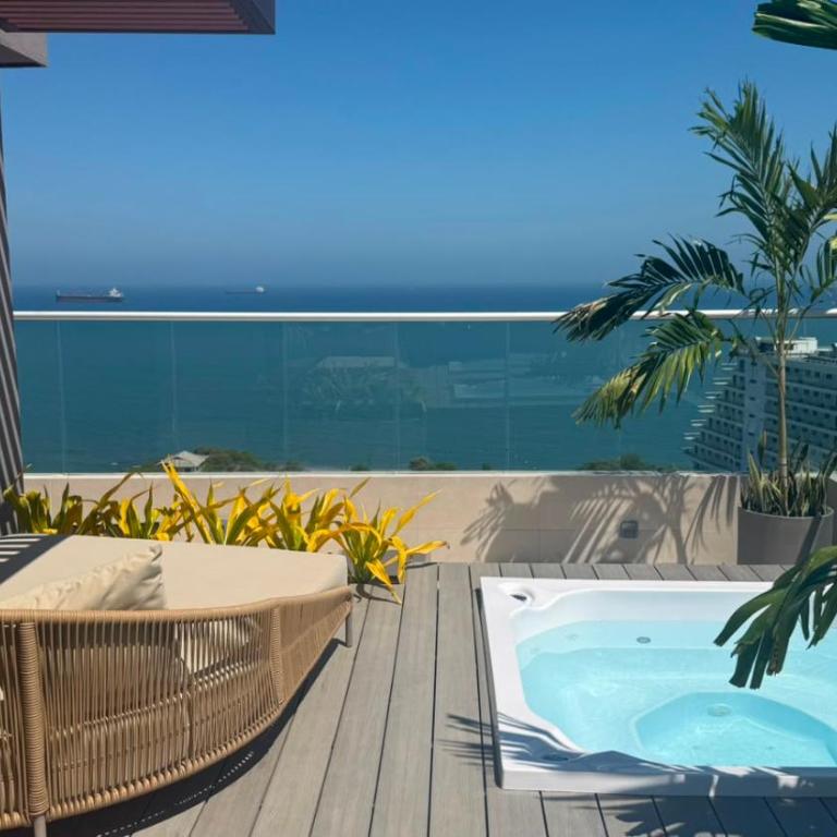 Terraz tu paraíso en playa dormida Bello Horizonte - One-Bedroom Apartment with Sea View and Balcony - 62