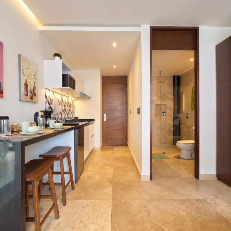 Studio mit Pool, King-Size Bed, Balkon - Appartement 1 Chambre - 18