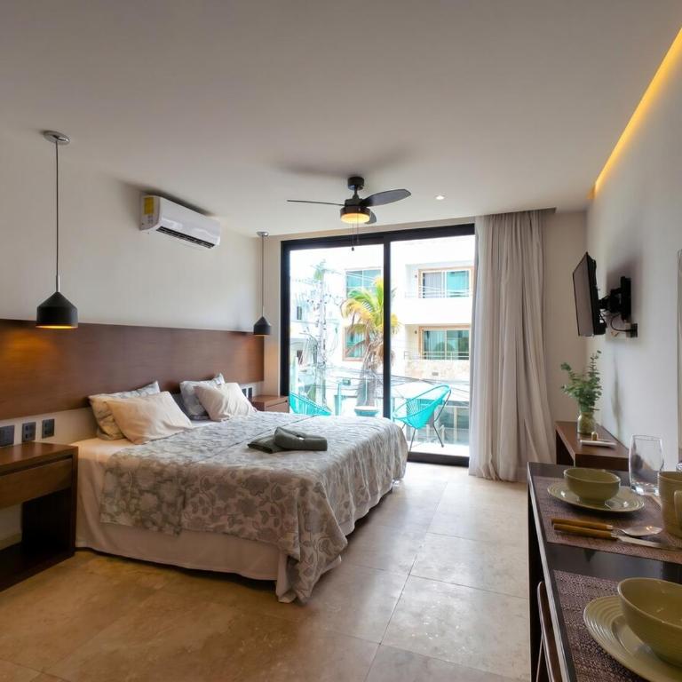 Studio mit Pool, King-Size Bed, Balkon - Appartement 1 Chambre - 4