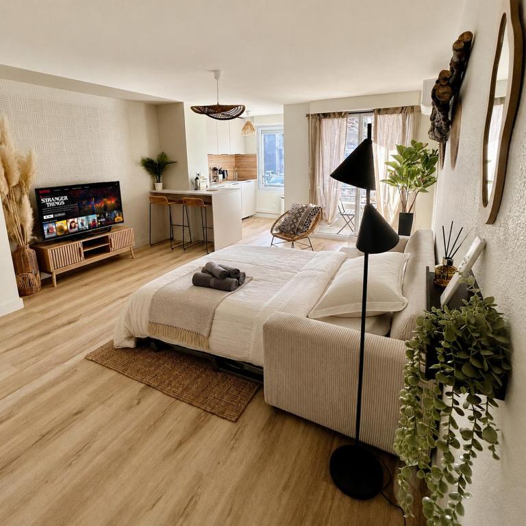 Moderne et Cosy T2 - Parking & Clim & Piscine & Balcon - LYON 25 min - Appartement 1 Chambre - 13