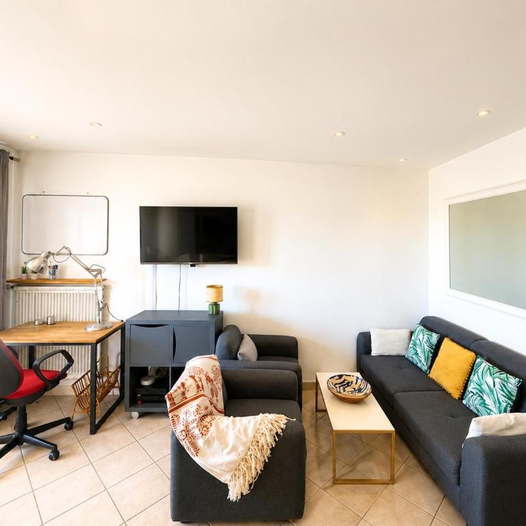 Sea view, beach within walking distance, Juan-les-Pins - Apartment mit 3 Schlafzimmern - 1