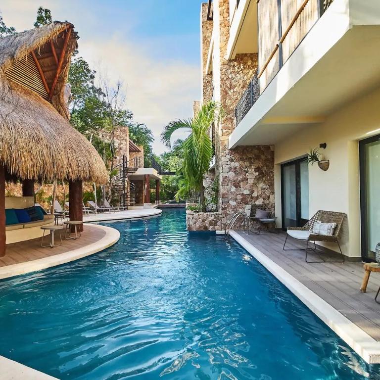 Suite in Aldea Zama, Work & Pool, Long Stays - Apartamento de 1 dormitorio - 2
