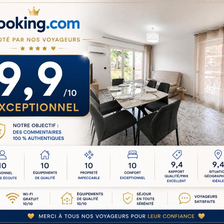 Appartement Familial T3 Terrasse, Clim & Parking Gratuit - Two-Bedroom Apartment with Terrace - 2