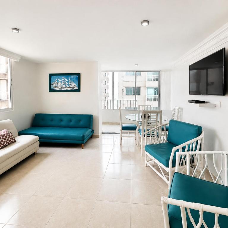 Cómodo Apartamento familiar Apto 1503 en Bocagrande Cartagena a 150mts de la playa - Apartamento de 2 dormitorios - 28