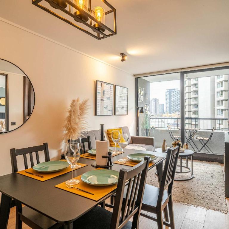 HOM I A Pasos Del Metro Nuble Depto 2PAX en Nunoa - Apartment - 9