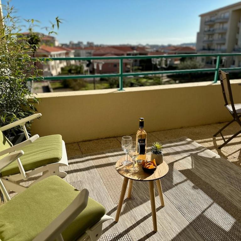 Les Pins Bleus, T2, 4p, AC, PK, Plage et Piscine - Apartment mit 1 Schlafzimmer - 7