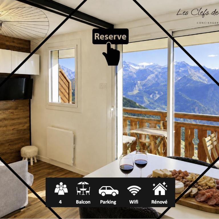 Logement cosy & rénové - Vue exceptionnelle - One-Bedroom Apartment with Balcony and Mountain View - 1