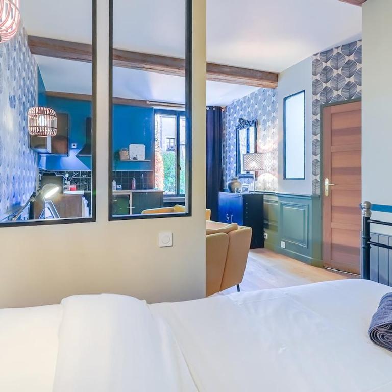 Studio Charme & Confort - Tout équipé, au cœur de Dijon - Apartamento Estudio con cama grande - 4