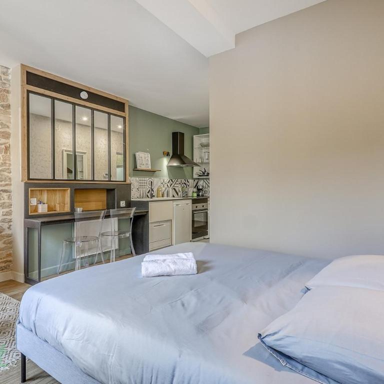 Studio Charme & Confort - Tout équipé, au cœur de Dijon - Apartamento Estudio con cama extragrande - 10
