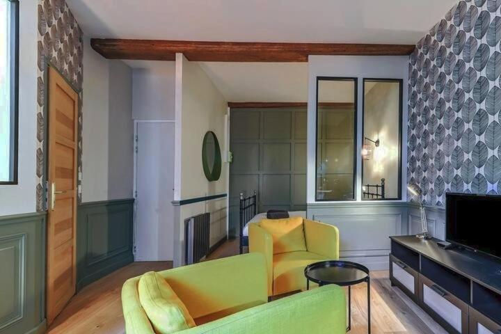 Studio Charme & Confort - Tout équipé, au cœur de Dijon - Apartamento Estudio con cama grande - 25