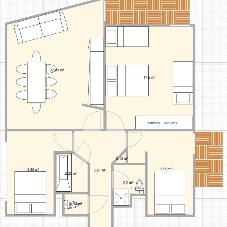 Clos des Gentianes 68m2 - 3 Chambres - Sur les pistes - Appartement 3 Chambres - 24