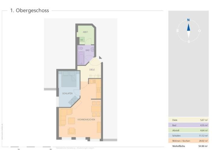 Ferienwohnung Inselwohnung - Auszeit am kleinen See auf der Insel Lindau - Apartment mit 1 Schlafzimmer - 13