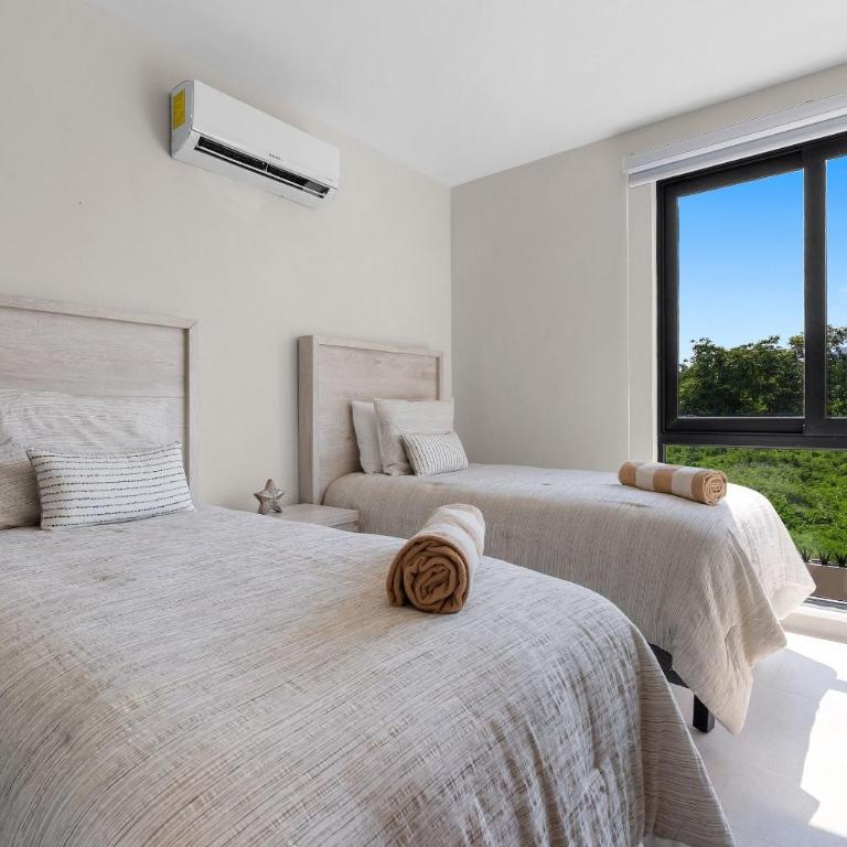 2BR · King ·Alberca· Jacuzzi ·Cerca del Aeropuerto - Apartment mit Balkon - 6