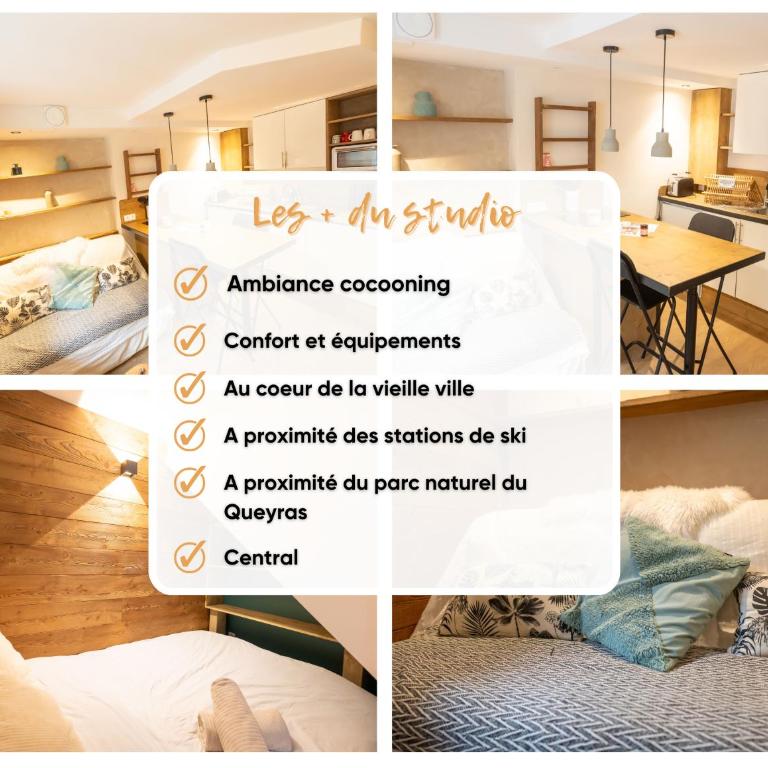 Joli studio moderne entièrement rénové - Guillestre - Risoul - Vars - Appartement 1 Chambre - 2