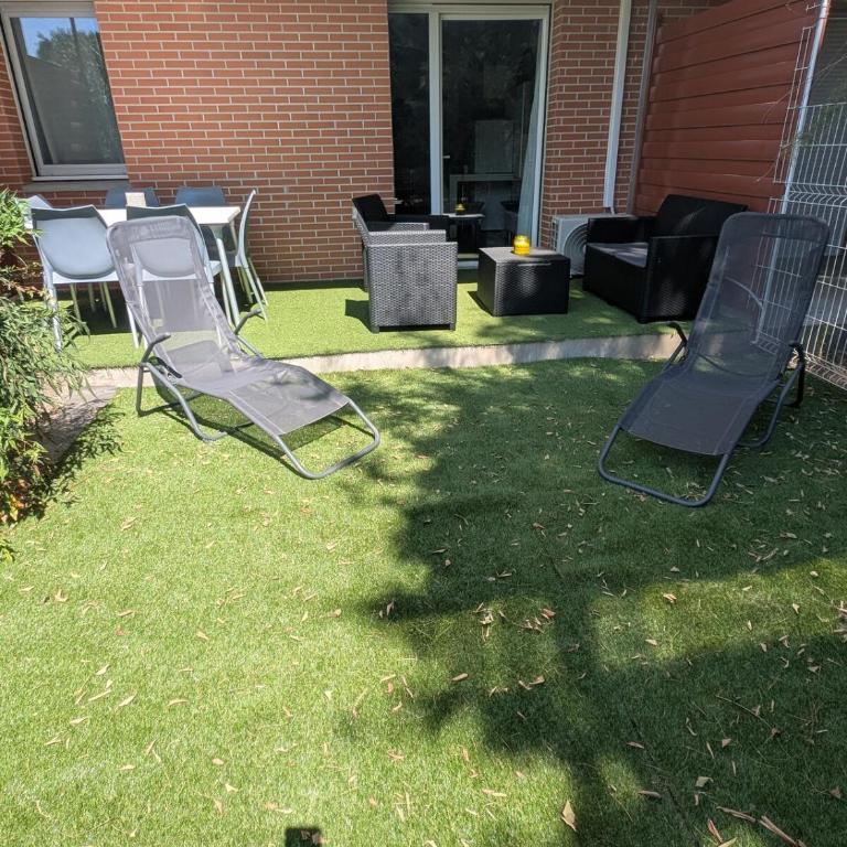 Cocon avec jardin privatif, piscine & parking à Argelès - One-Bedroom Apartment - 4